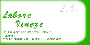laborc vincze business card